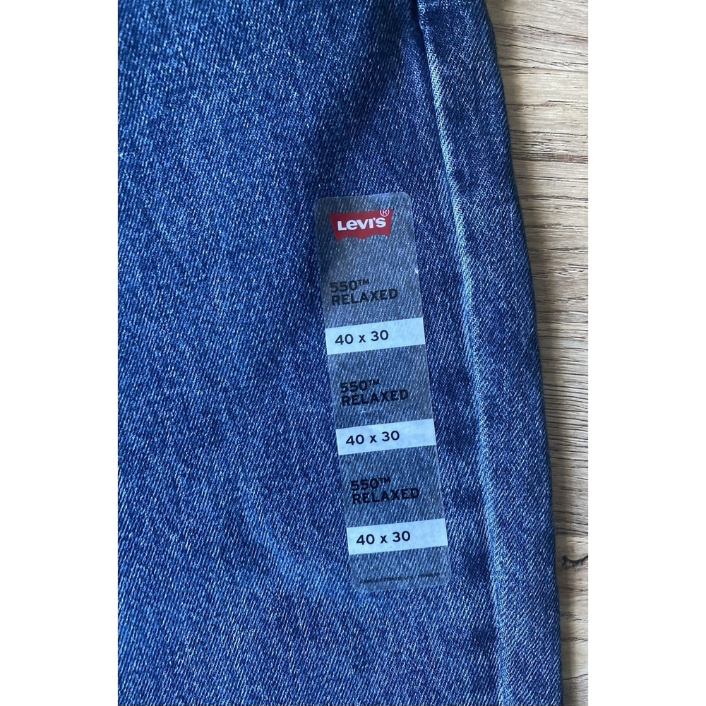 NEW Mens Levi's Dark Denim Relaxed Fit Boot Cut Blue Jeans Size 40x30 NWT - Picture 5 of 7